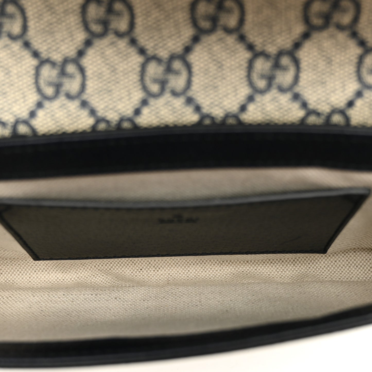 GG Supreme Monogram Textured Dollar Calfskin Web Mini Ophidia Envelope Shoulder Bag Beige Blue
