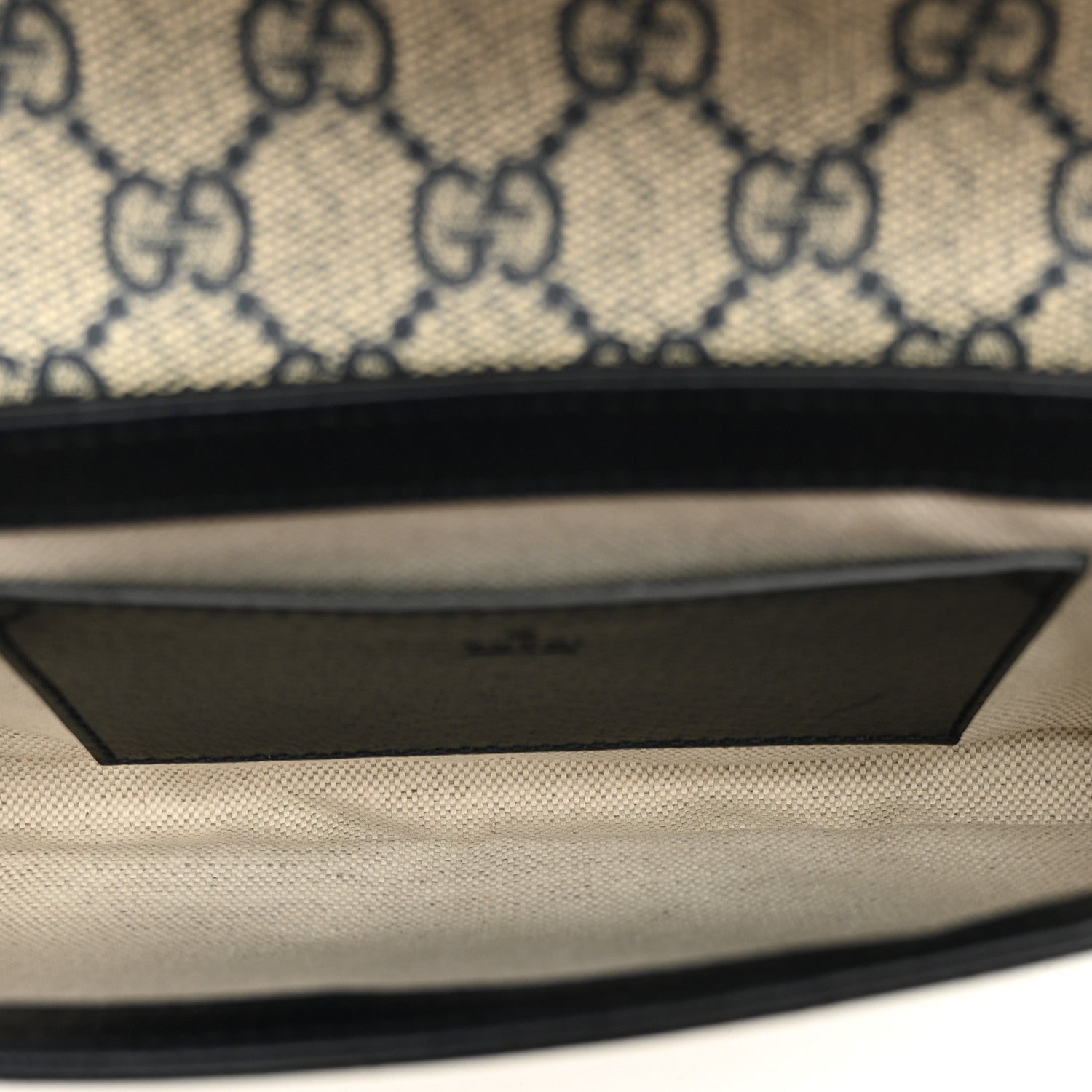 Gucci GG Supreme Monogram Textured Dollar Calfskin Web Mini Ophidia Envelope Shoulder Bag Beige Blue 5 of 10