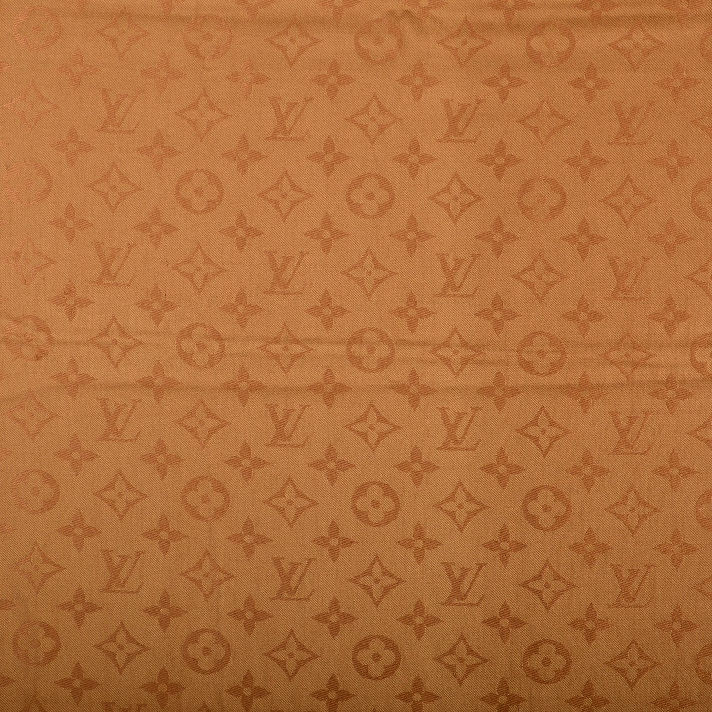 Wool Silk Monogram Shine Shawl Caramel