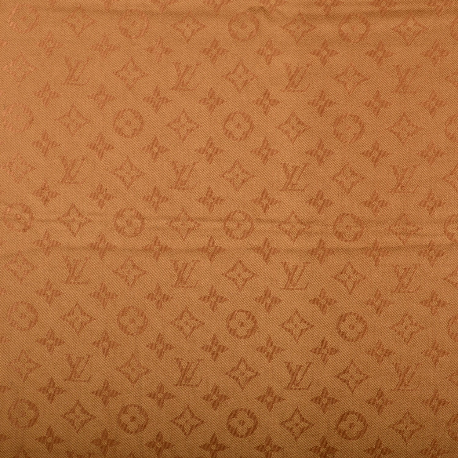 Louis Vuitton Wool Silk Monogram Shine Shawl Caramel 1 of 5