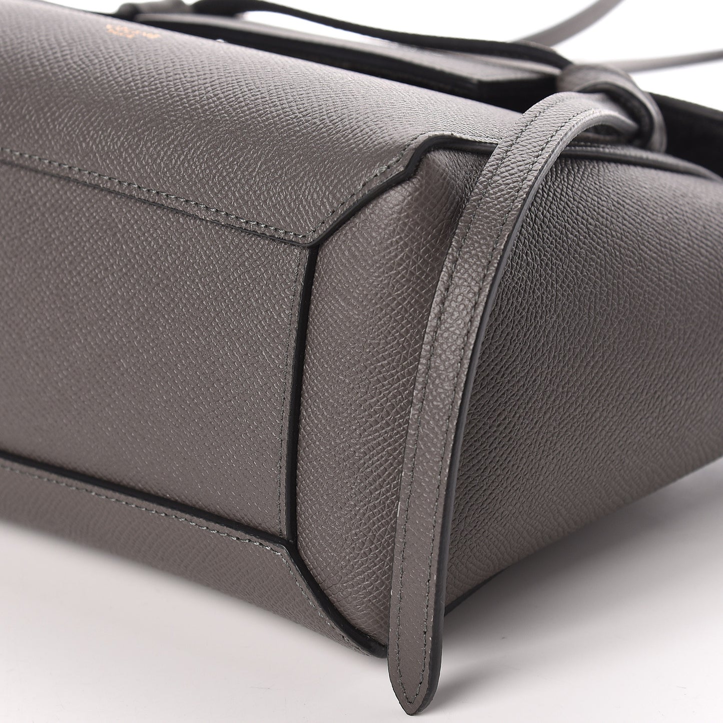 Grained Calfskin Nano Belt Bag Grey