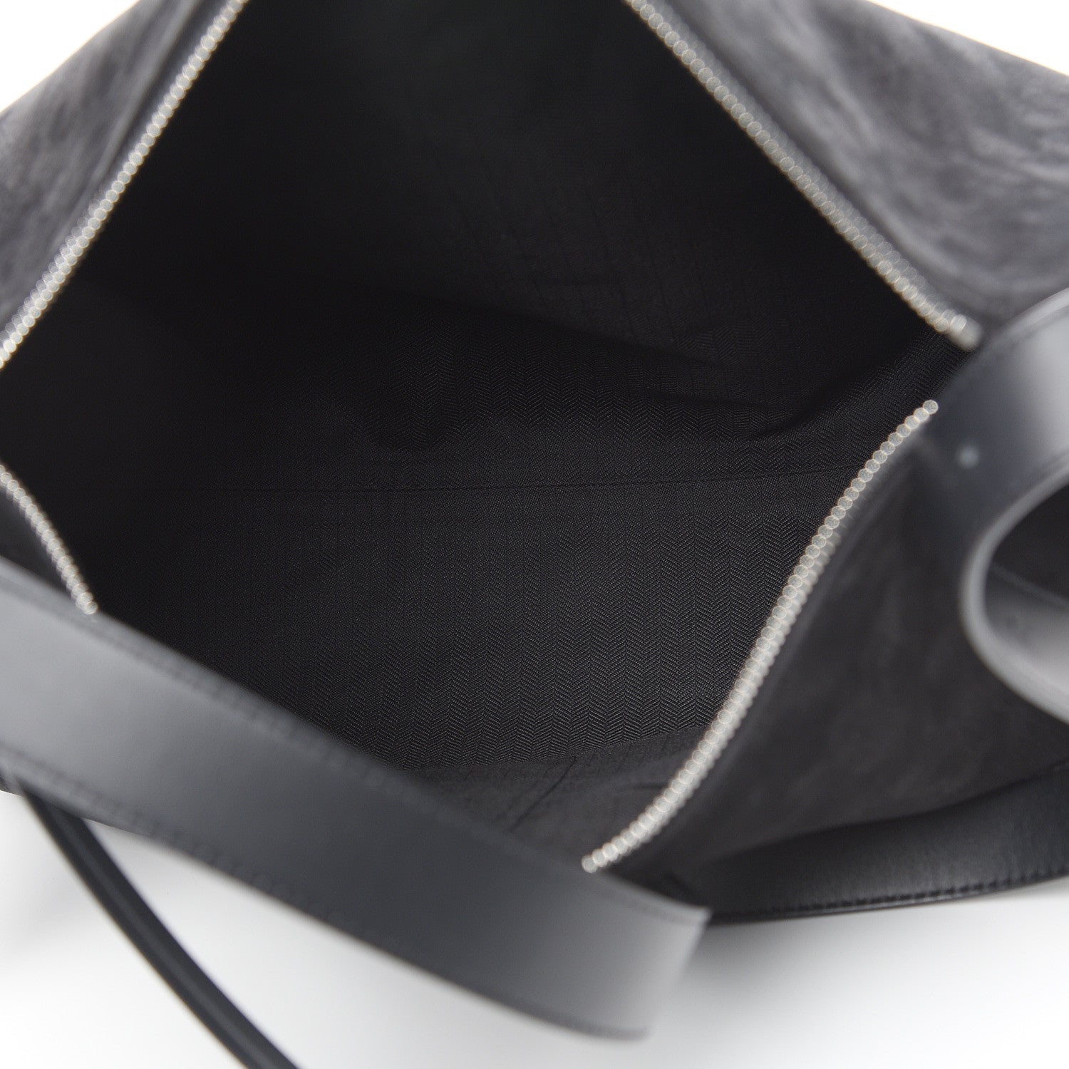 Loewe Nubuck Calfskin Berlingo Shoulder Bag Black 5 of 10