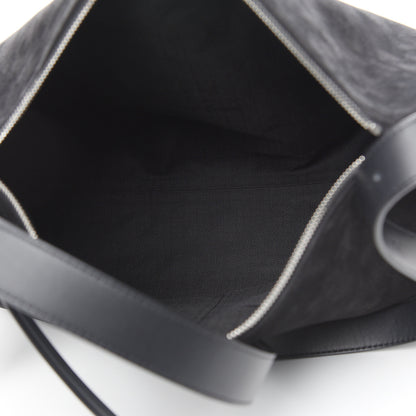 Loewe Nubuck Calfskin Berlingo Shoulder Bag Black 5 of 10