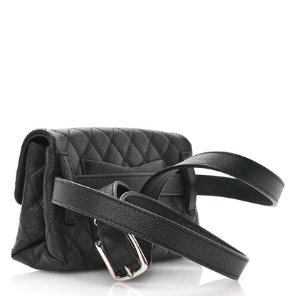Chanel Grained Calfskin Quilted 2.55 Reissue Flap Belt Bag Clutch  Black 3 of 12