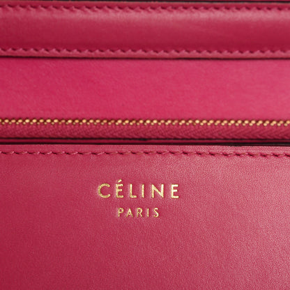 Celine Smooth Calfskin Medium Classic Box Flap Bag Hibiscus 6 of 7