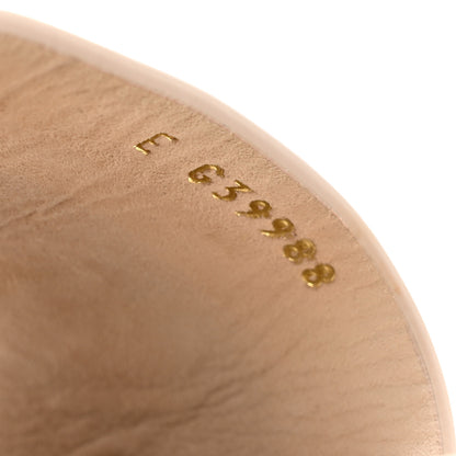 Chanel Calfskin Patent Calfskin Logo Mules 38.5 Beige 8 of 9