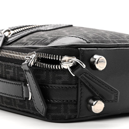 Fendi Recycled Fabric Jacquard Vitello Astro Micro FF Mini Trolley Bag Asfalto Black 9 of 10