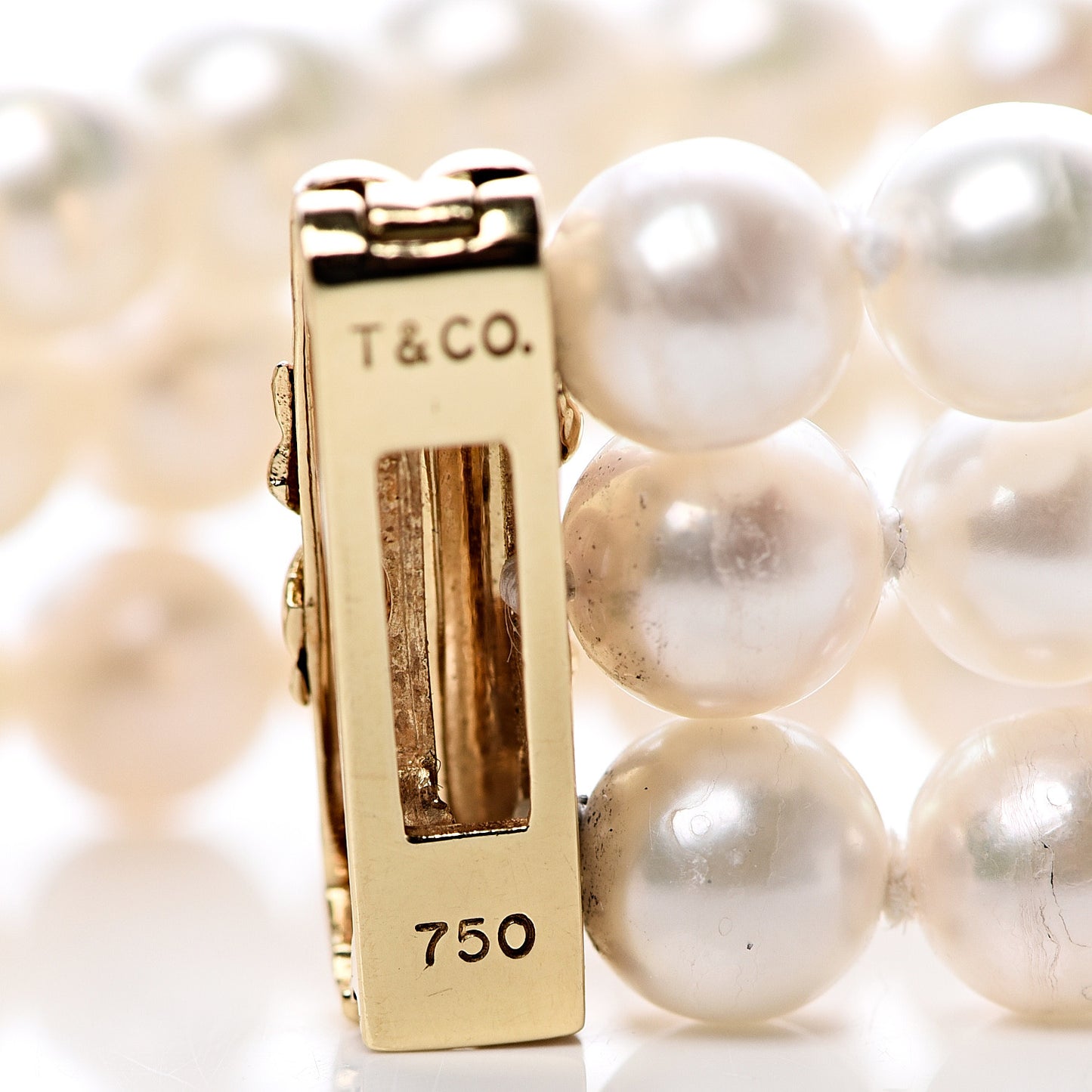 18K Yellow Gold Akoya Pearl Signature X Triple Strand Bracelet
