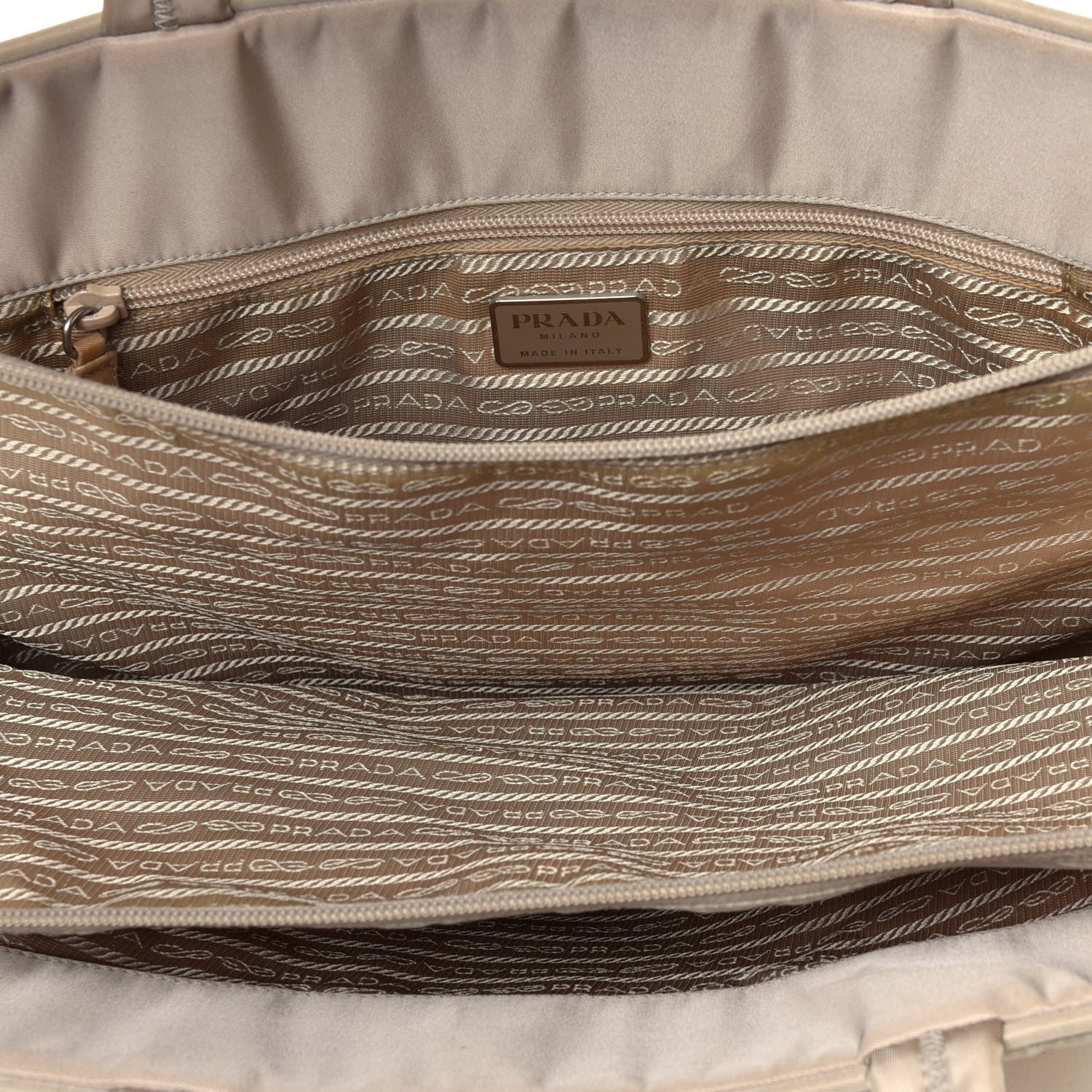 Prada Tessuto Nylon Tote Beige 10 of 16