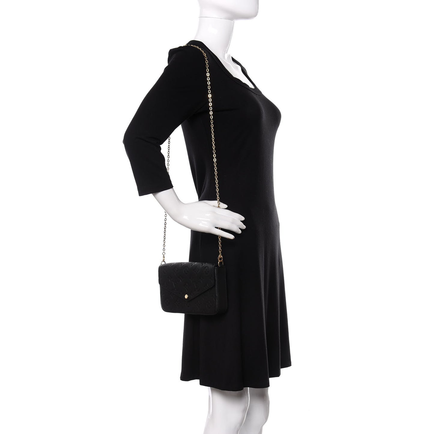 Empreinte Pochette Felicie Chain Wallet Black