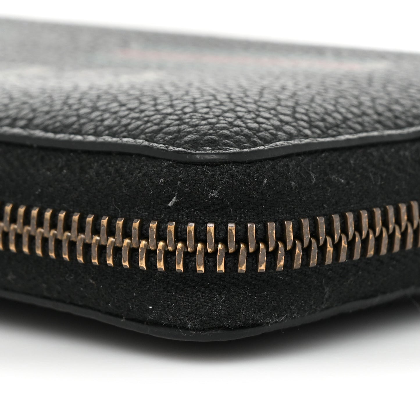 Calfskin Logo Zip Around Wallet Black