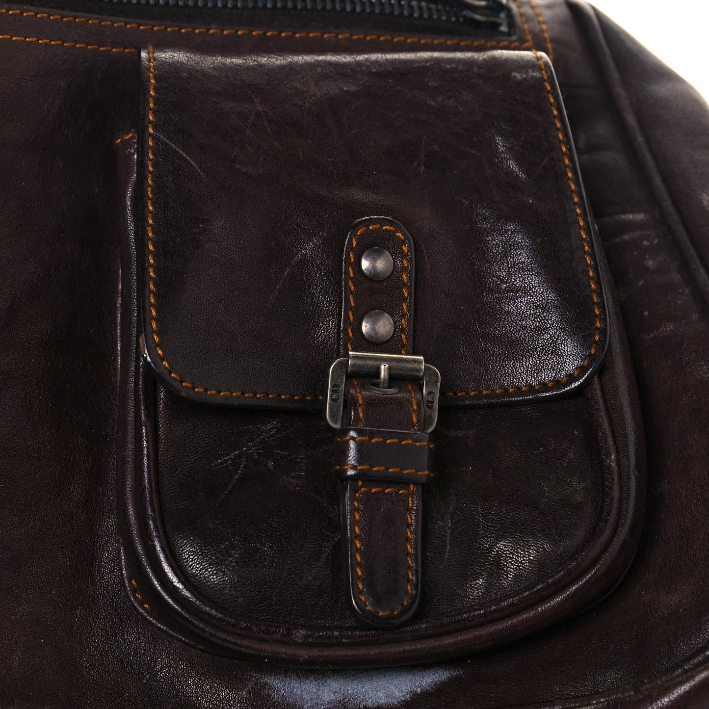 Calfskin Large Gaucho Double Saddle Bag Brown