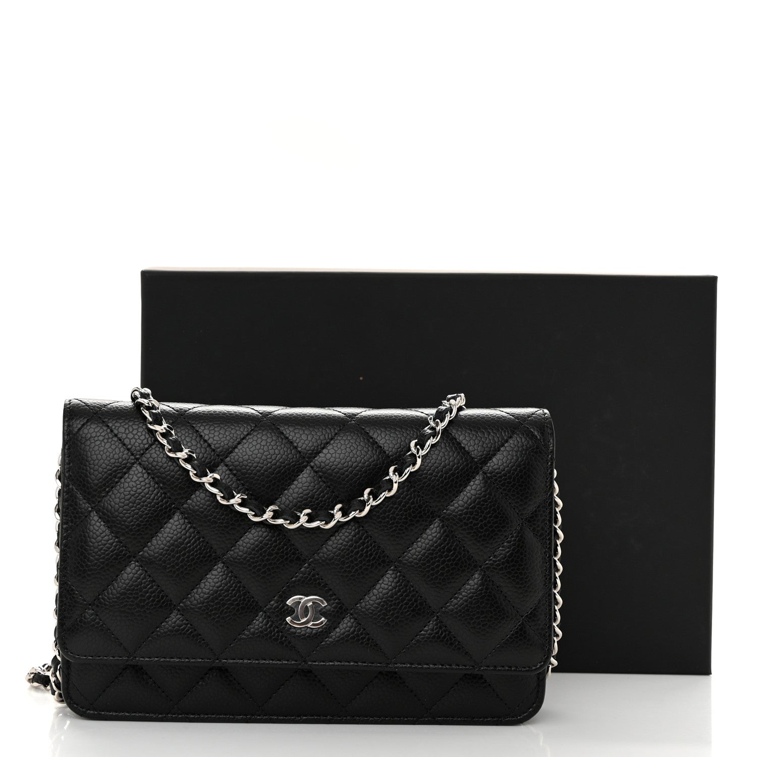 Chanel Caviar Quilted Wallet on Chain WOC Black 12 of 12