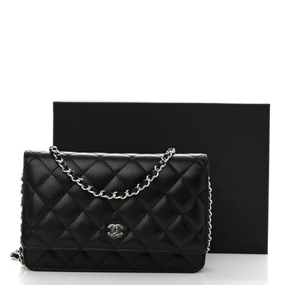 Chanel Caviar Quilted Wallet on Chain WOC Black 12 of 12