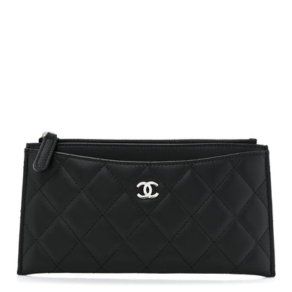 Chanel Lambskin Quilted Classic Zip Pouch Black 1 of 10