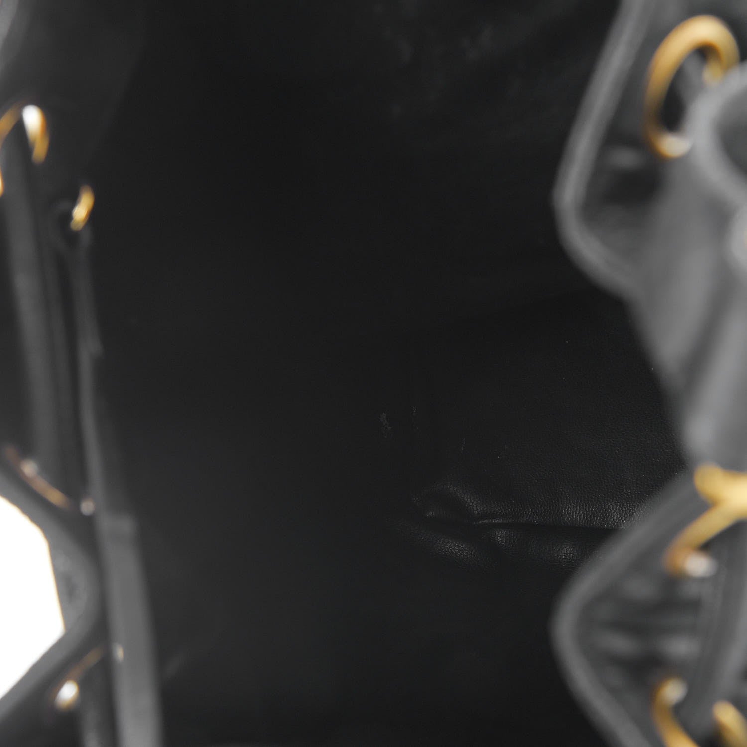 Chanel Lambskin Quilted Drawstring Bag Black 18 of 39