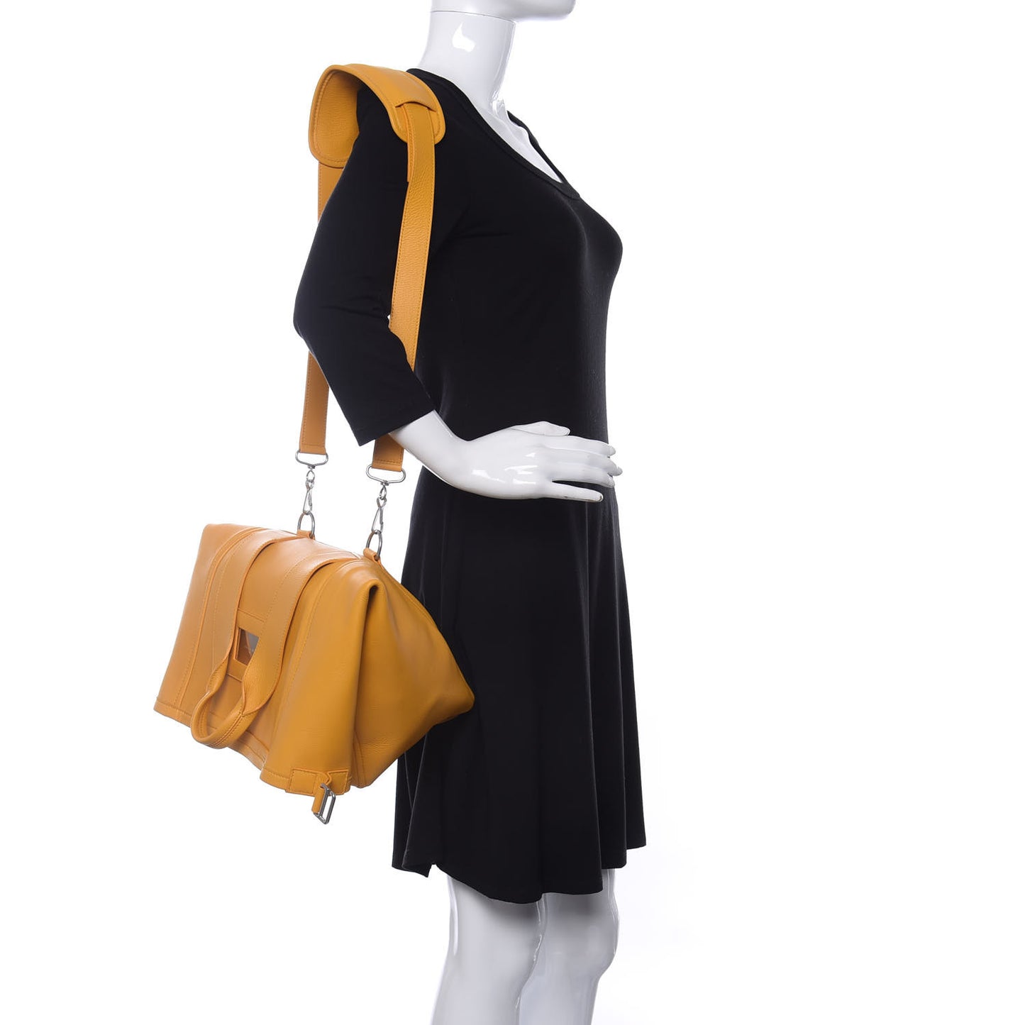 Calfskin Convertible Shoulder Bag Jaune Miel