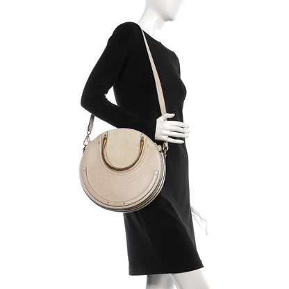 Chloe Goatskin Suede Medium Pixie Bag Abstract White 3 of 8