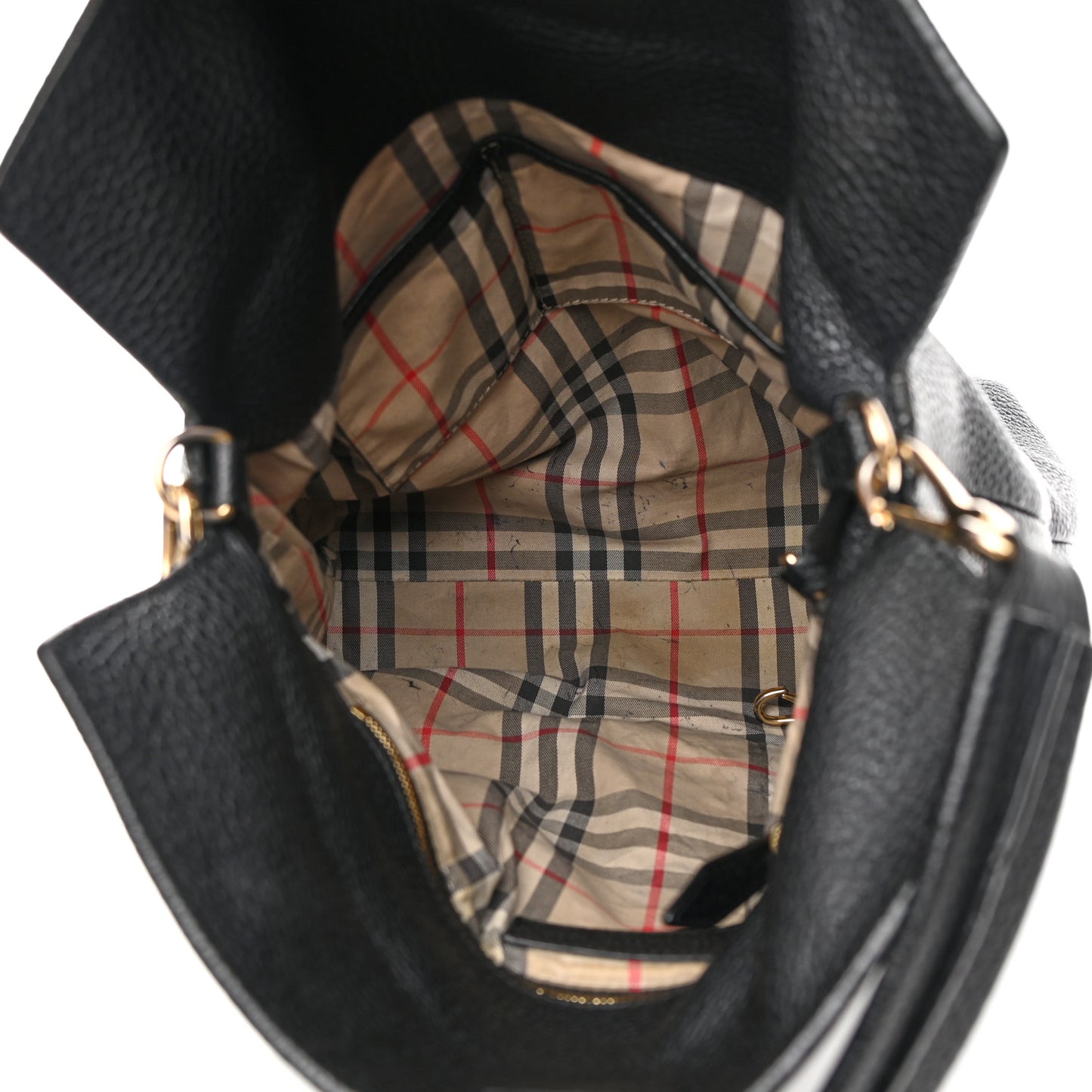 London Grainy Calfskin Medium Cale Hobo Black