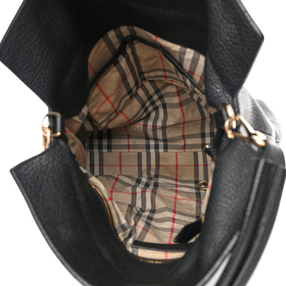 Burberry London Grainy Calfskin Medium Cale Hobo Black 5 of 16