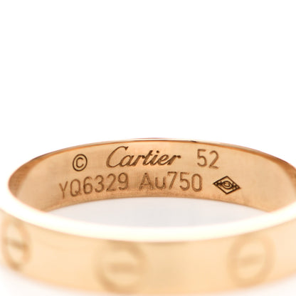Cartier 18K Yellow Gold 3.5mm LOVE Wedding Band Ring 52 6 4 of 5