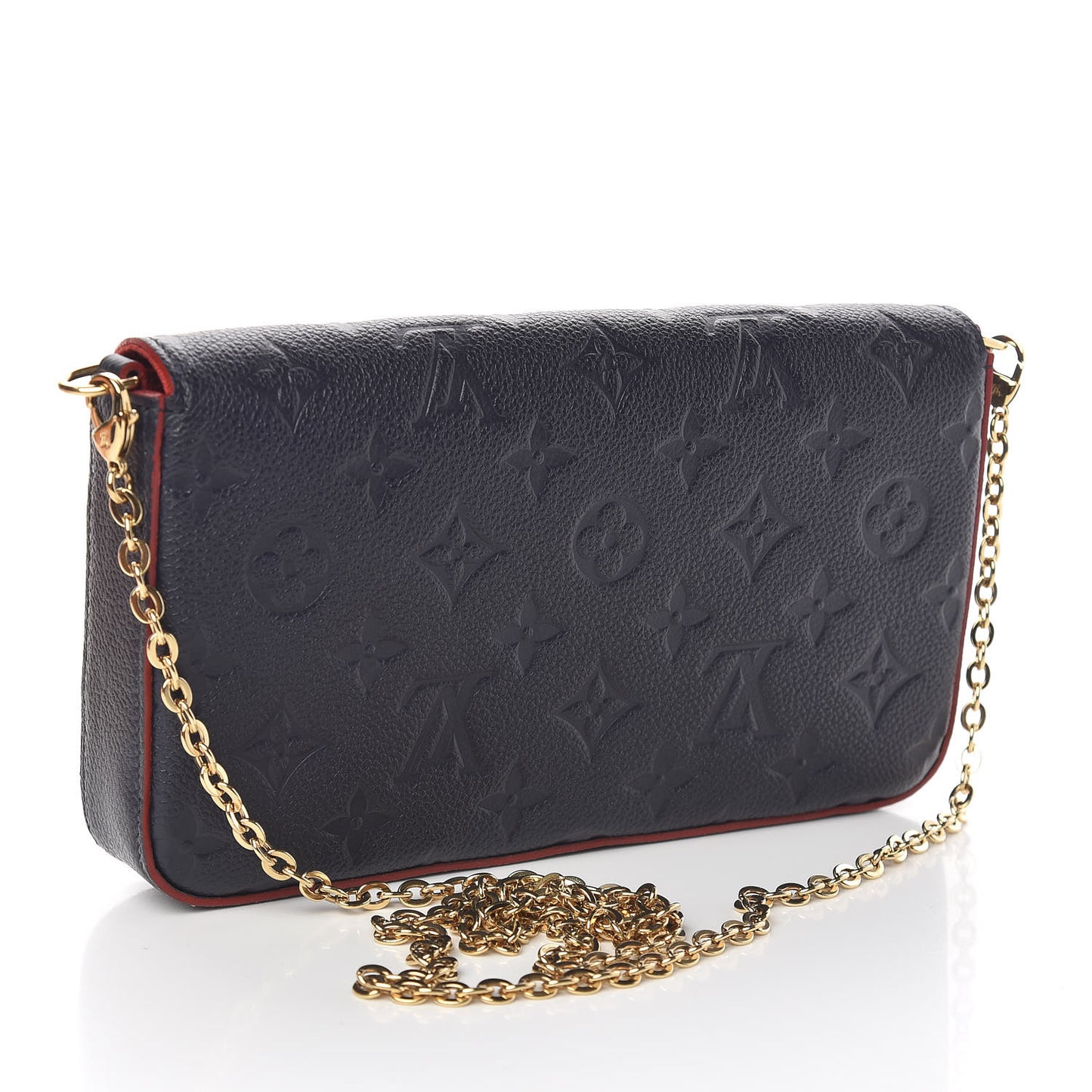 Empreinte Pochette Felicie Chain Wallet Marine Rouge