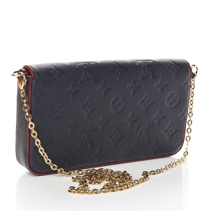 Louis Vuitton Empreinte Pochette Felicie Chain Wallet Marine Rouge 4 of 12