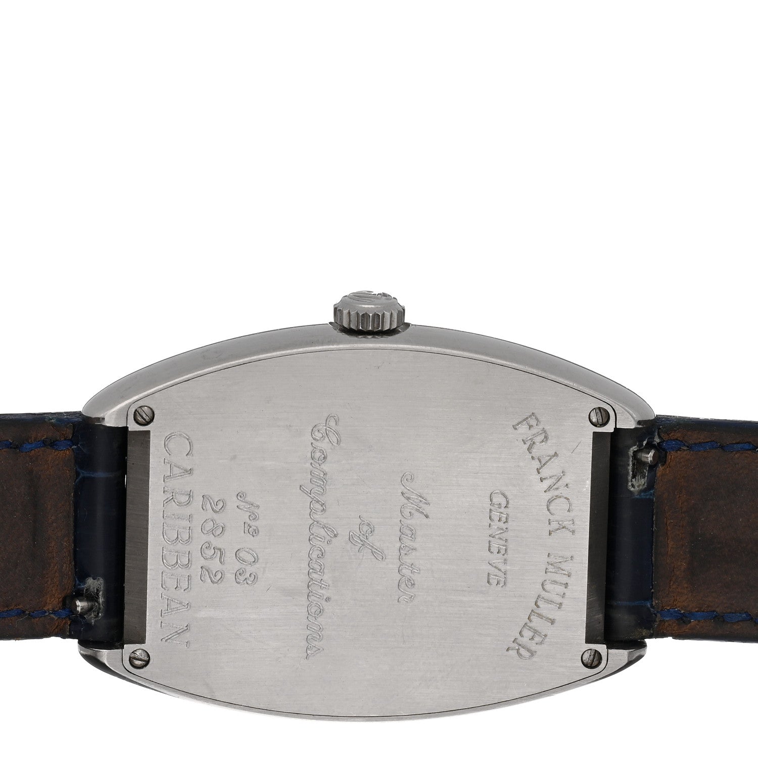 Franck Muller Stainless Steel Alligator 31mm Curvex Caribbean Automatic Watch Blue 2852 4 of 4