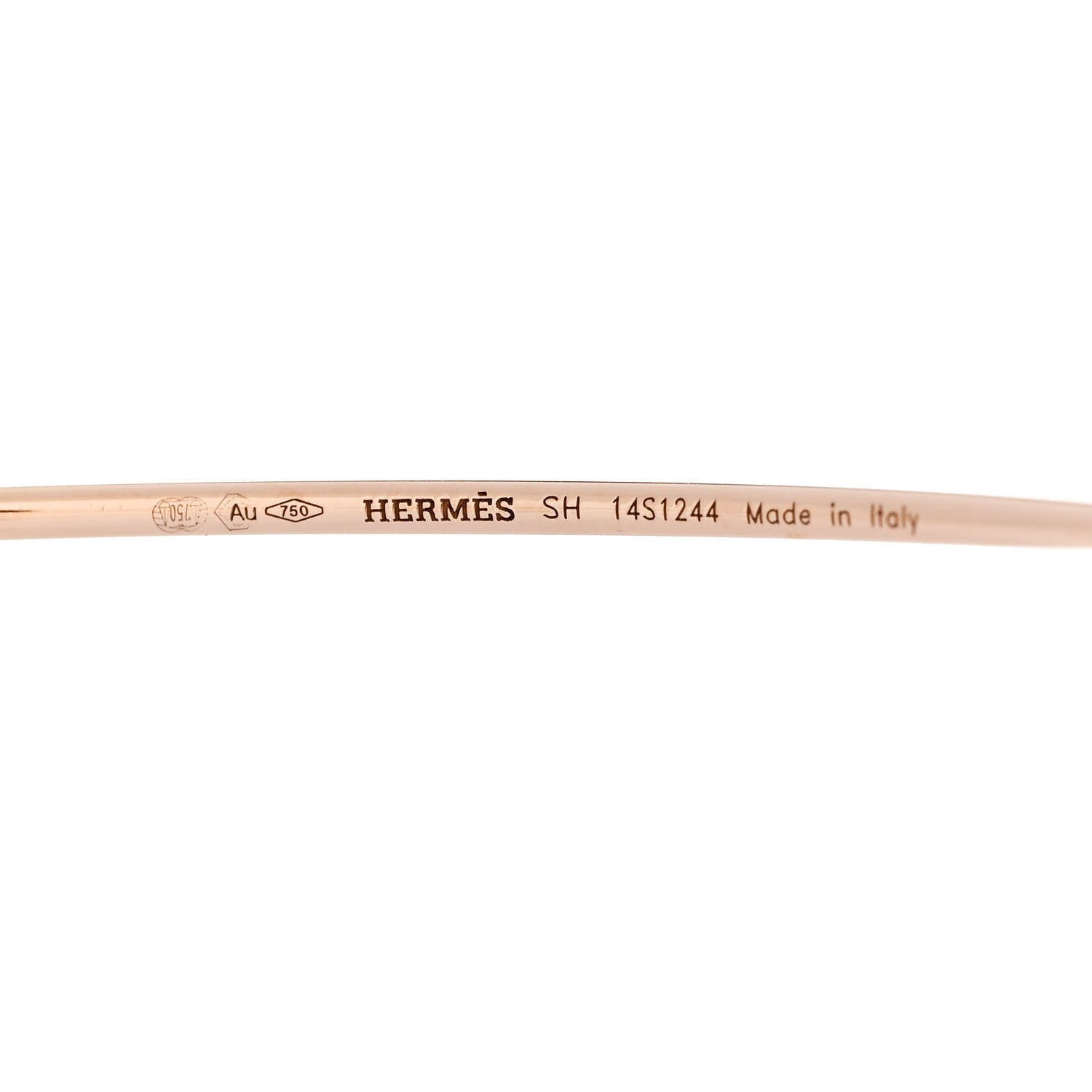 Hermes 18K Rose Gold Collier De Chien Rock Bracelet SH 3 of 3
