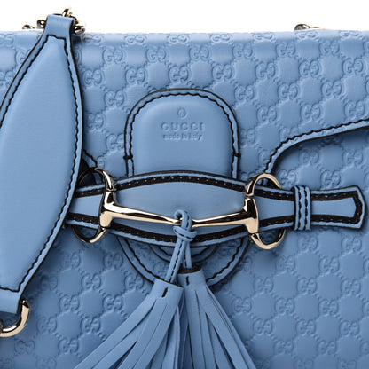 Gucci Soft Microguccissima Mini Emily Chain Shoulder Bag Mineral Blue 11 of 11
