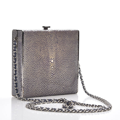 Chanel Stingray Box Clutch Blue 3 of 7