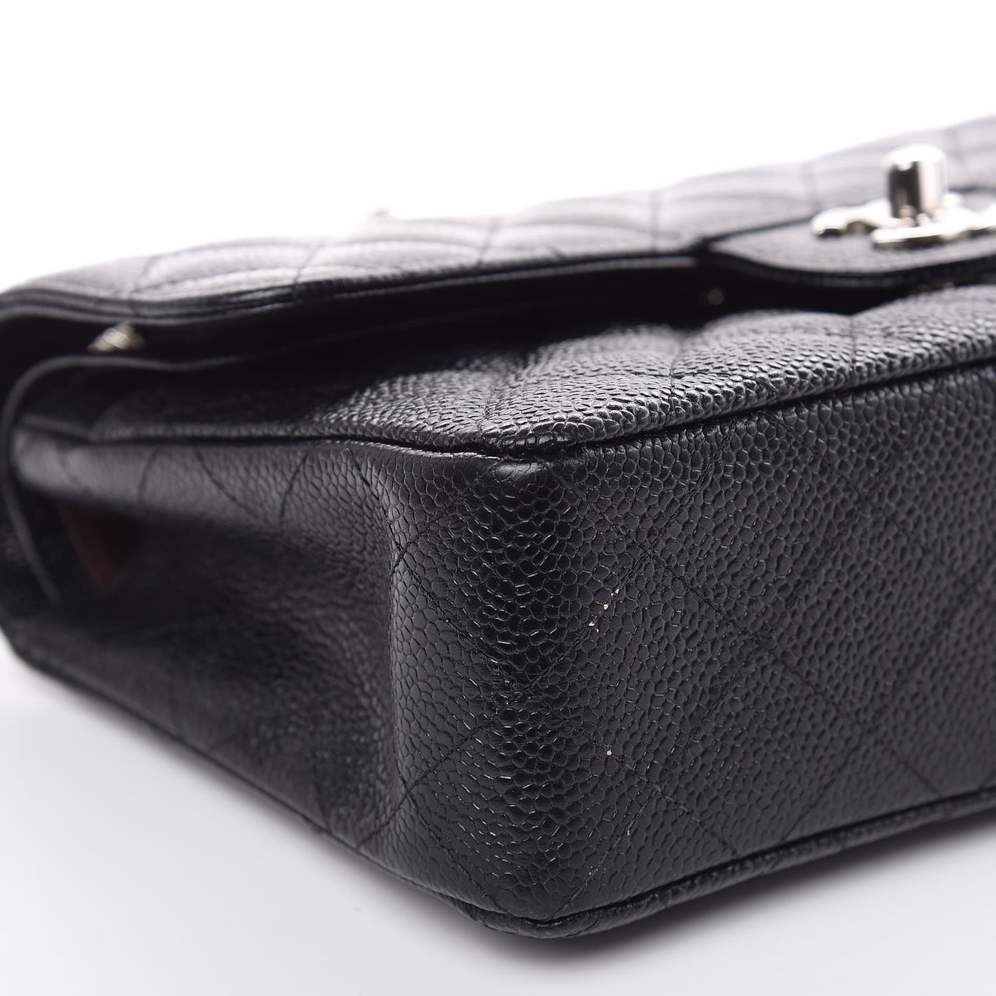 Caviar Quilted Small Double Flap Black