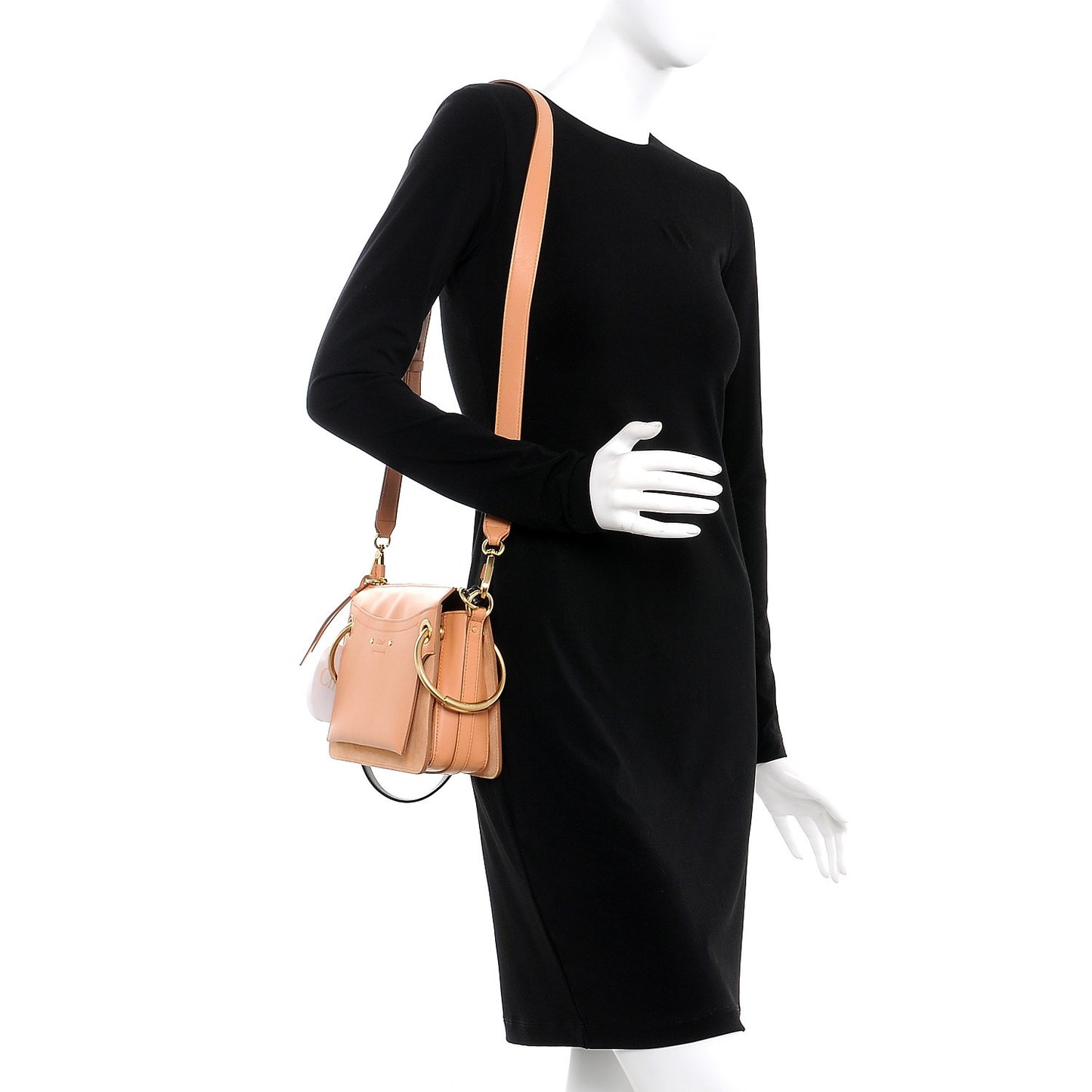 Calfskin Suede Small Roy Bag Blushy Pink