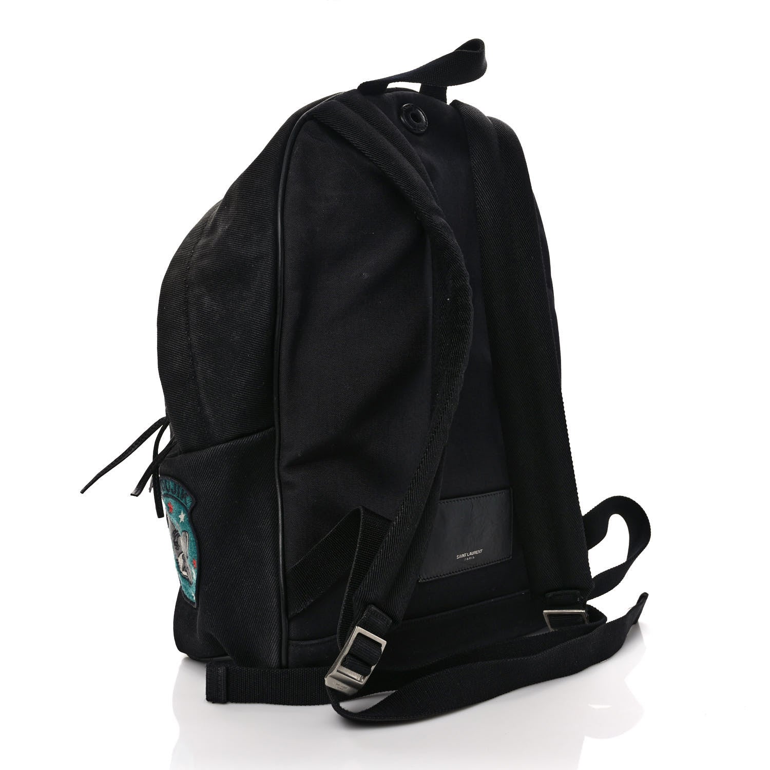 Saint Laurent Twill Patches City Backpack Black 3 of 12