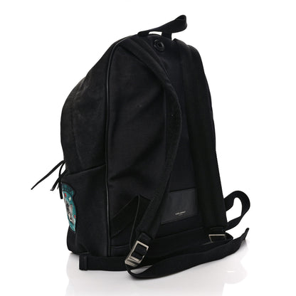 Saint Laurent Twill Patches City Backpack Black 3 of 12