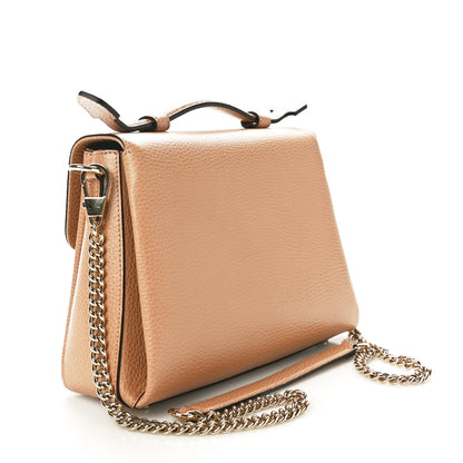 Gucci Dollar Calfskin Interlocking G Top Handle Shoulder Bag Camelia 3 of 10