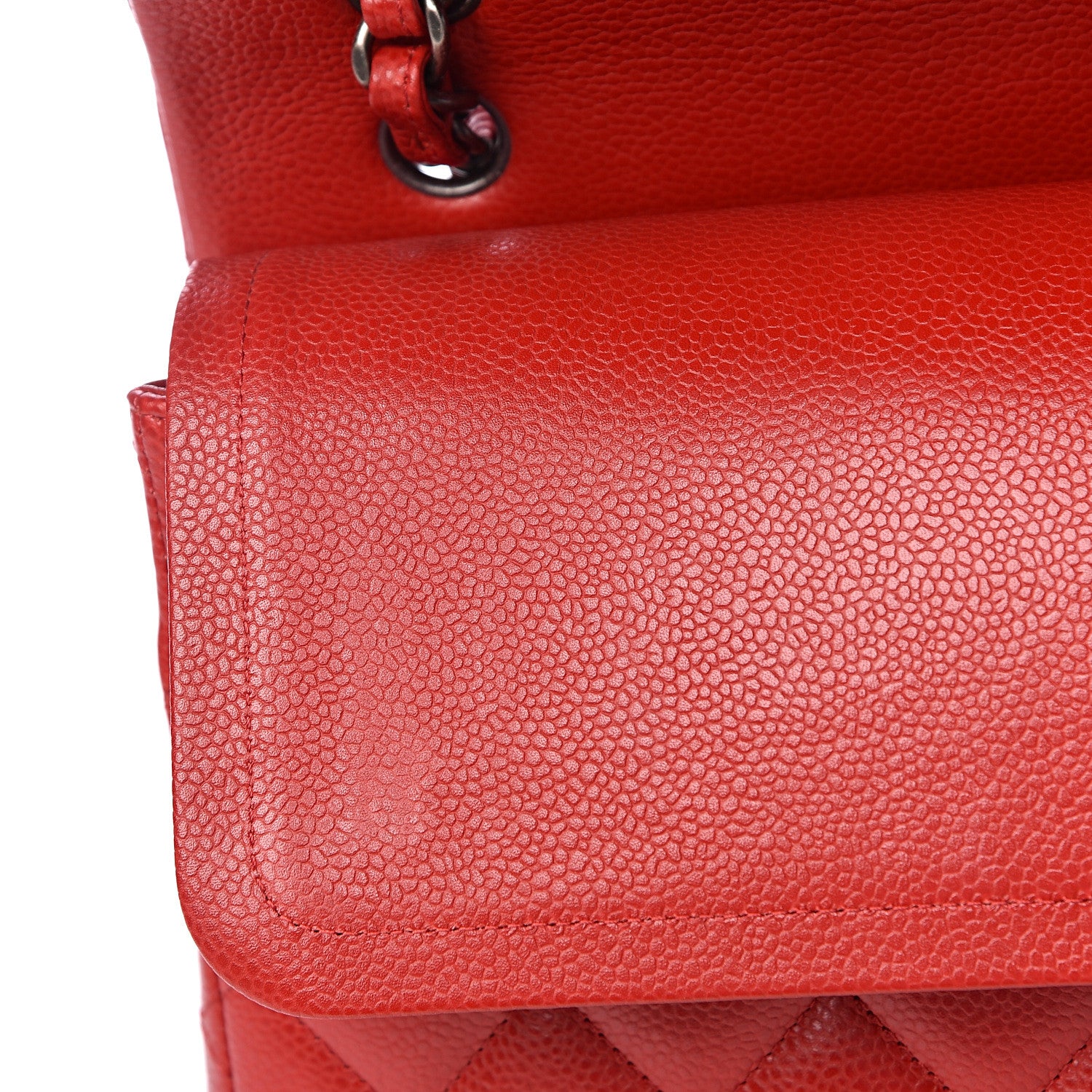 Chanel Caviar Quilted Maxi Double Flap Red 8 of 13