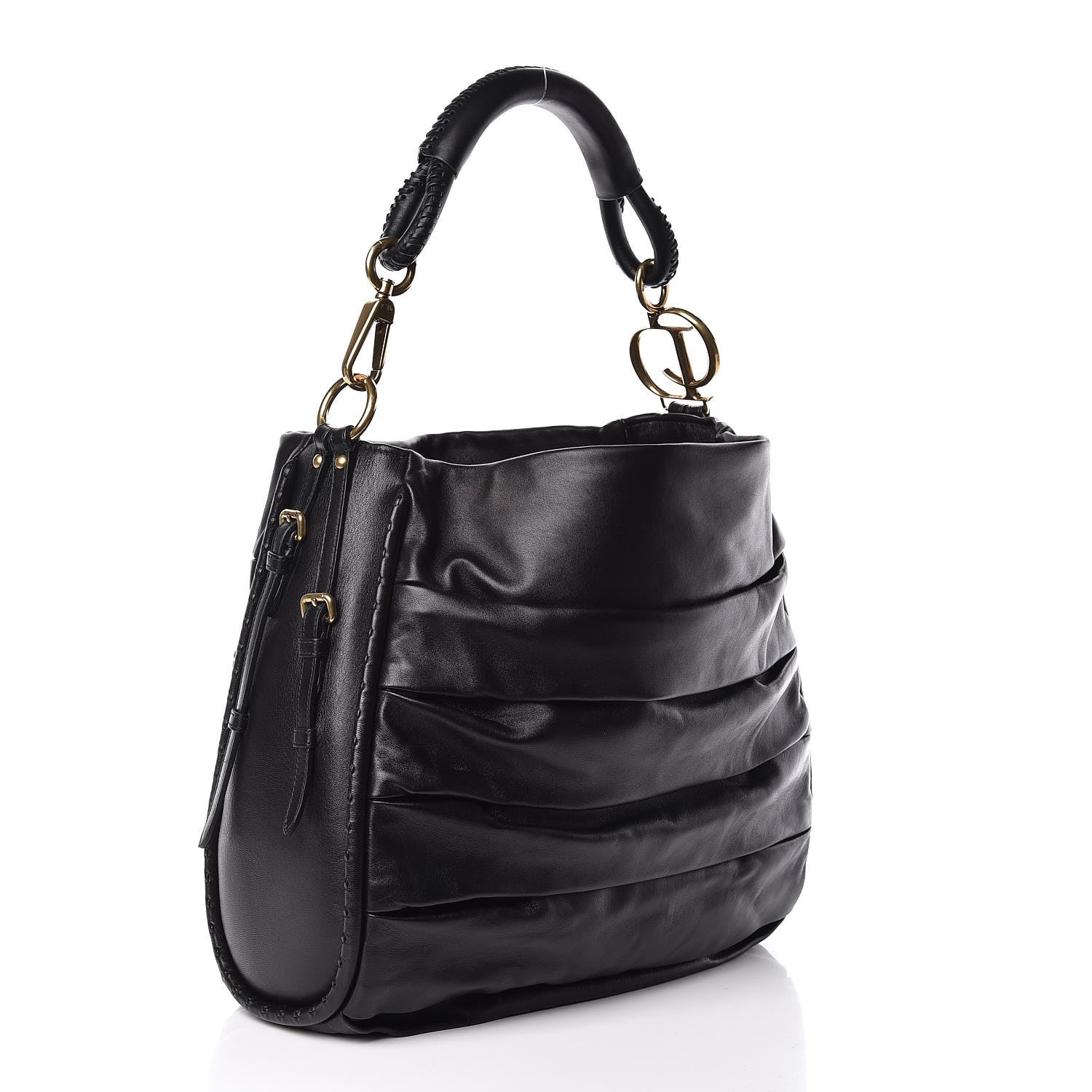 Christian Dior Lambskin Medium Libertine Hobo Black 3 of 10