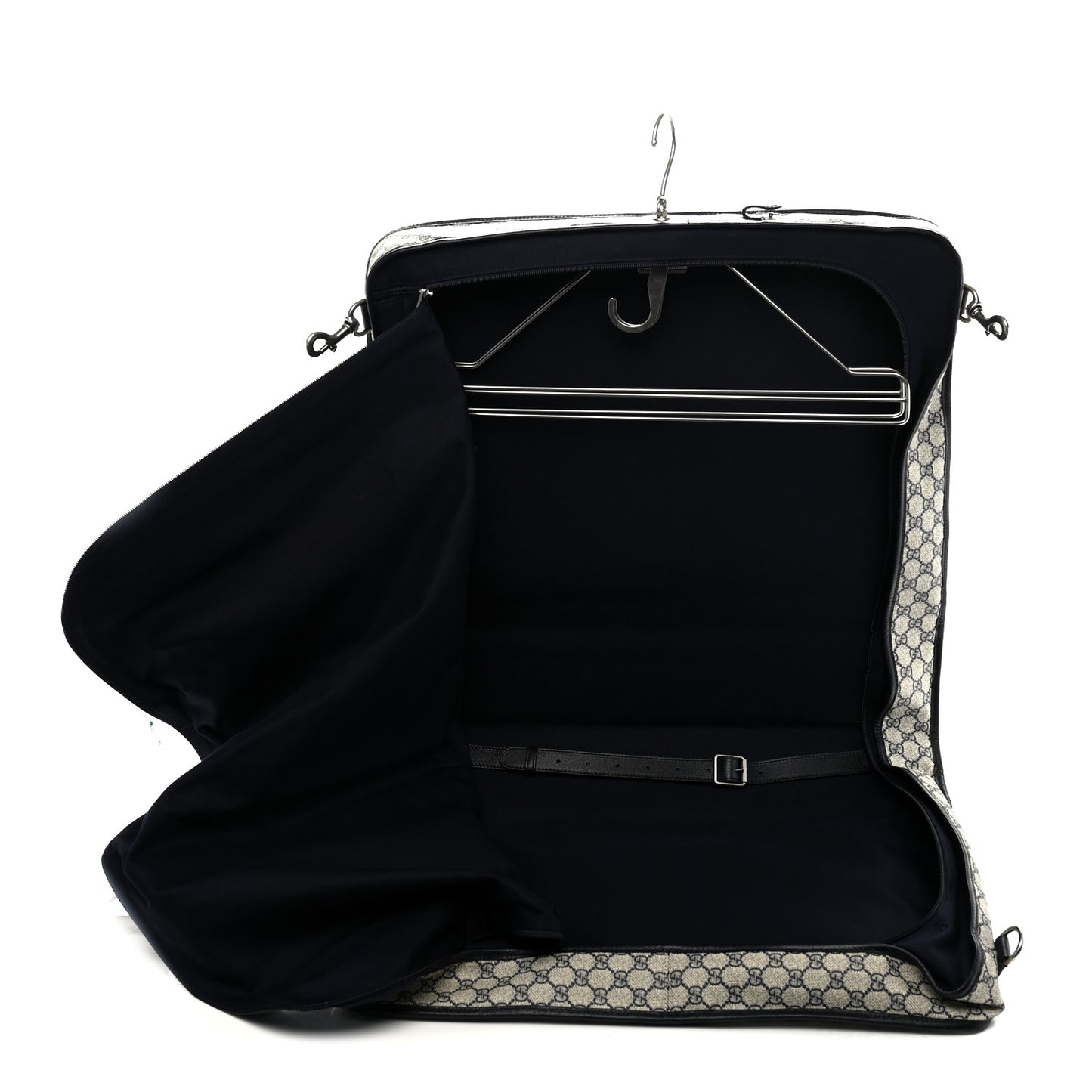 GG Supreme Monogram Web Savoy Garment Bag Beige Blue