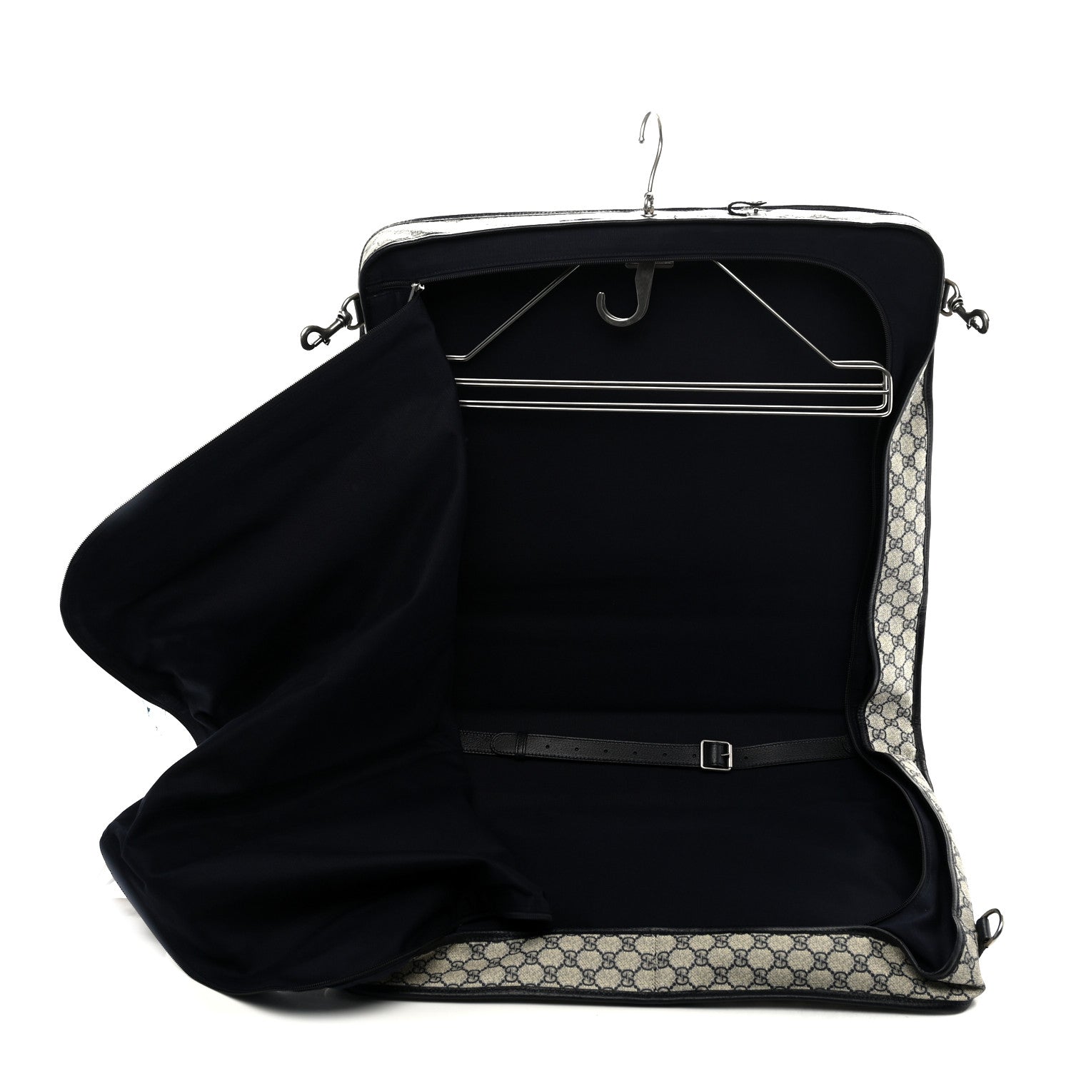 Gucci GG Supreme Monogram Web Savoy Garment Bag Beige Blue 6 of 9