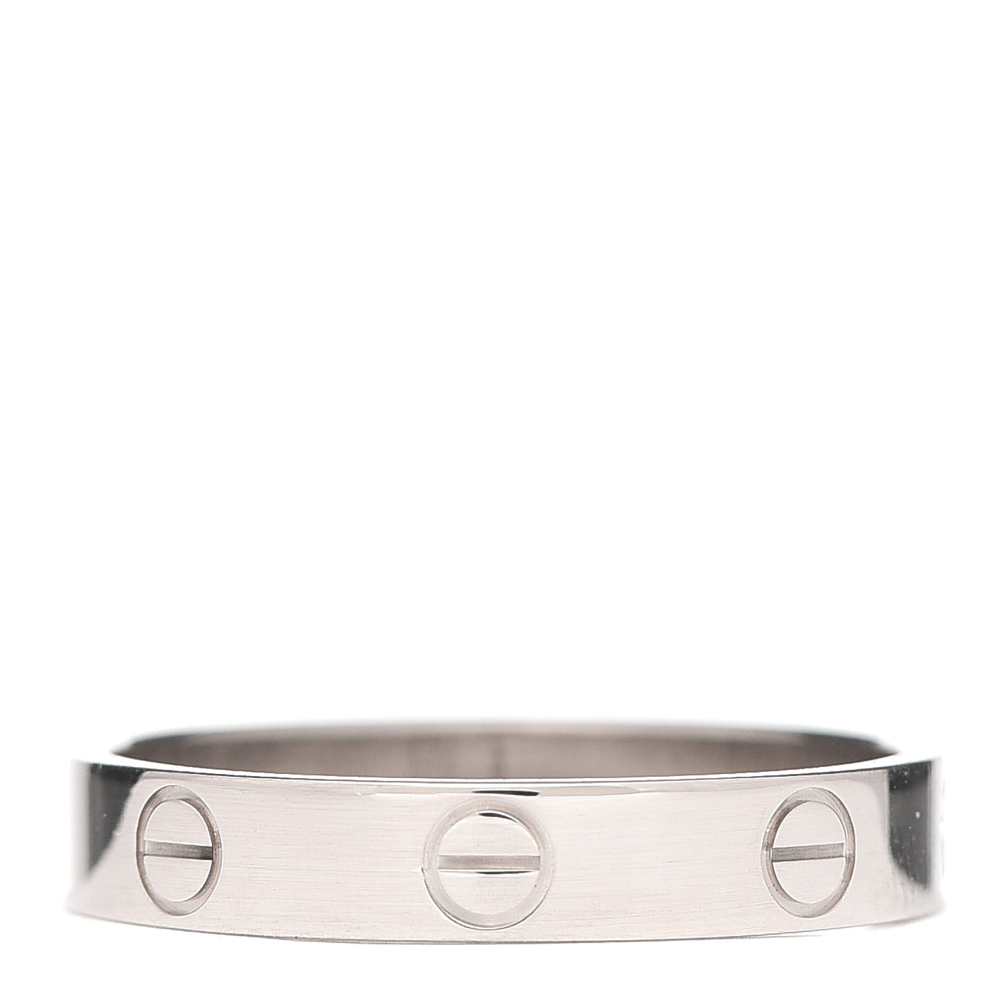 18K White Gold 3.5mm LOVE Wedding Band Ring 56 7.5