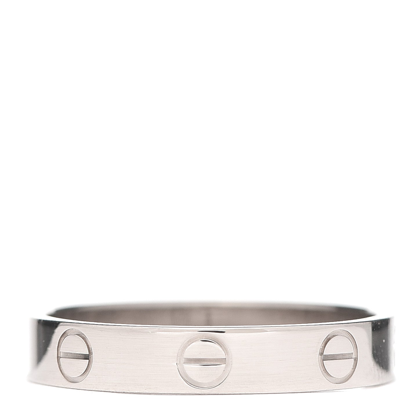 Cartier 18K White Gold 3.5mm LOVE Wedding Band Ring 56 7.5 1 of 4