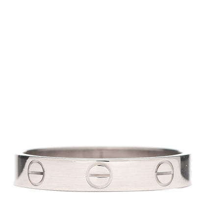 Cartier 18K White Gold 3.5mm LOVE Wedding Band Ring 56 7.5 1 of 4