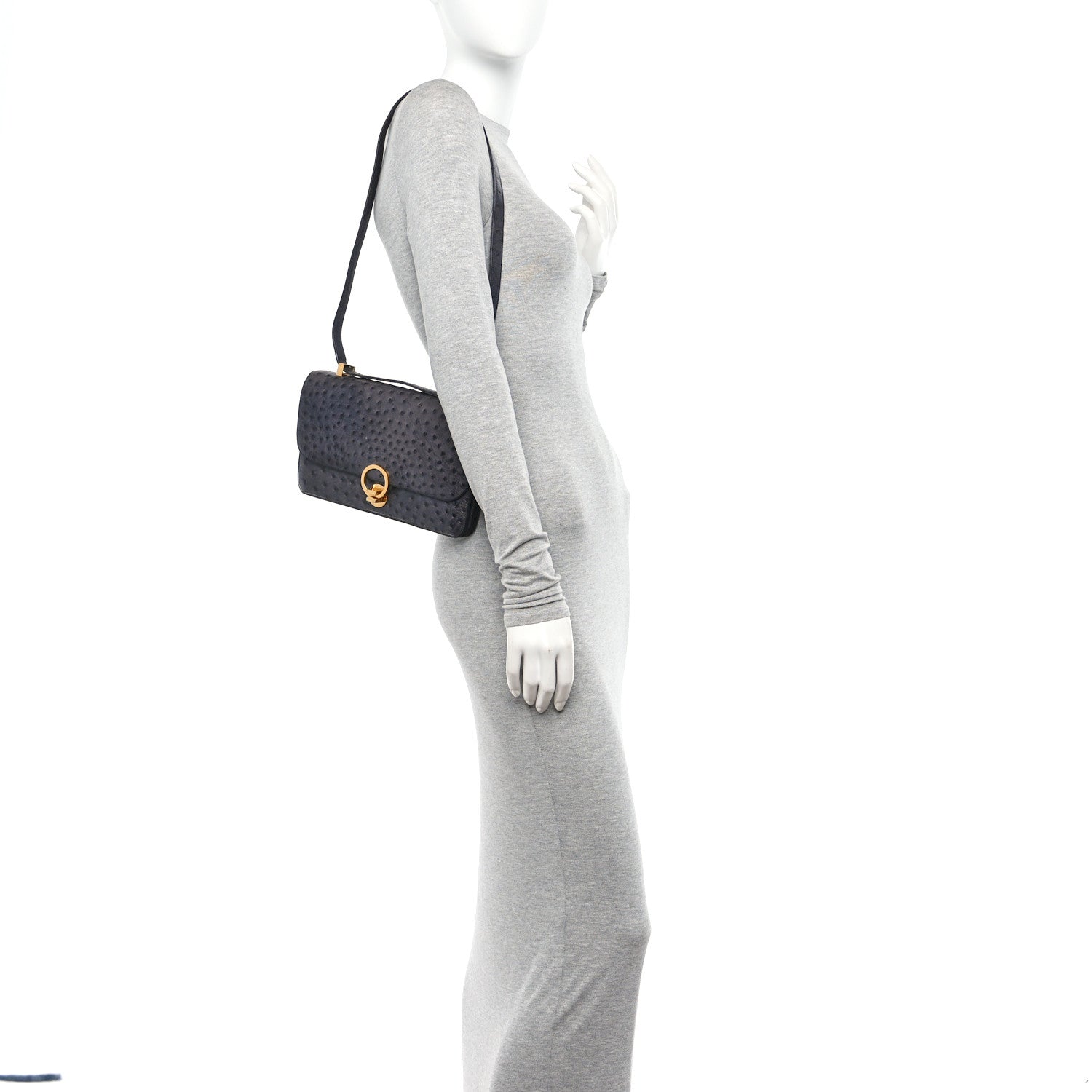 Hermes Ostrich Ring Shoulder Bag 2 of 14