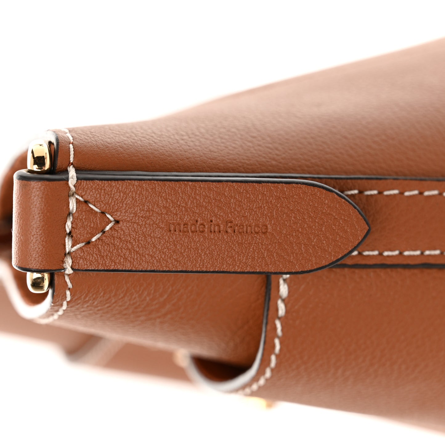 Calfskin Lock and Walk Bucket Cognac