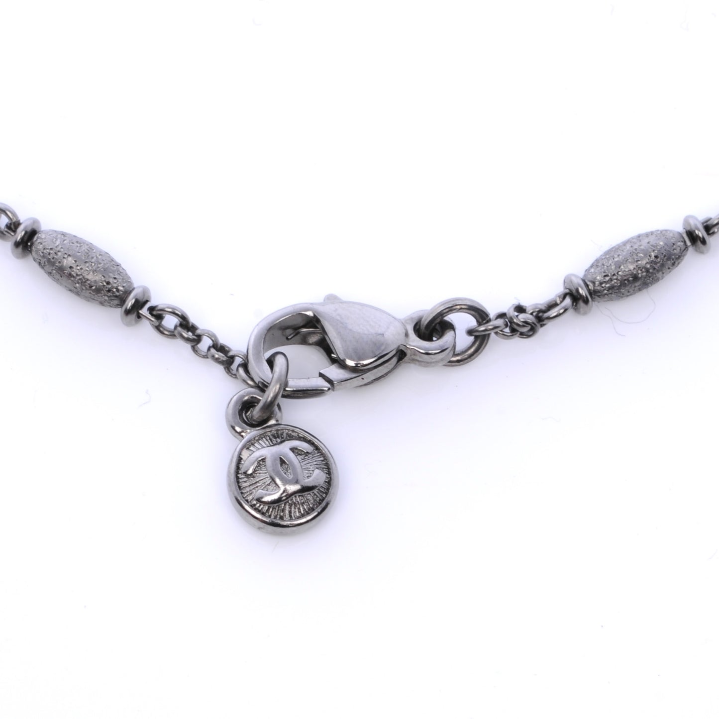 Crystal CC Pearl Drop Necklace
