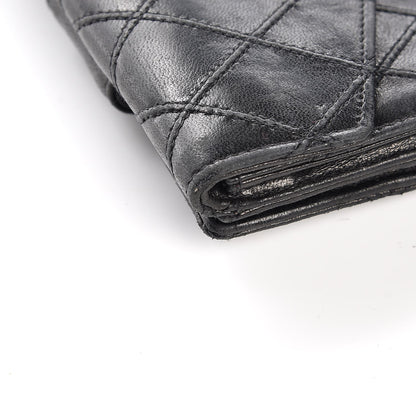 Chanel Calfskin Diamond Stitched Compact Wallet Black 10 of 12
