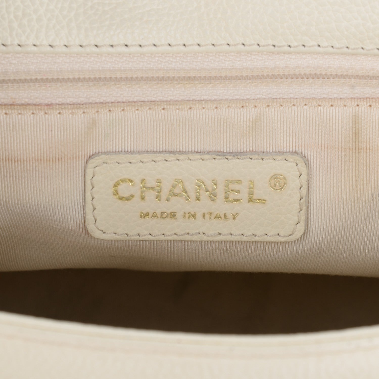 Chanel Calfskin Cerf Executive Shopper Tote White 6 of 13