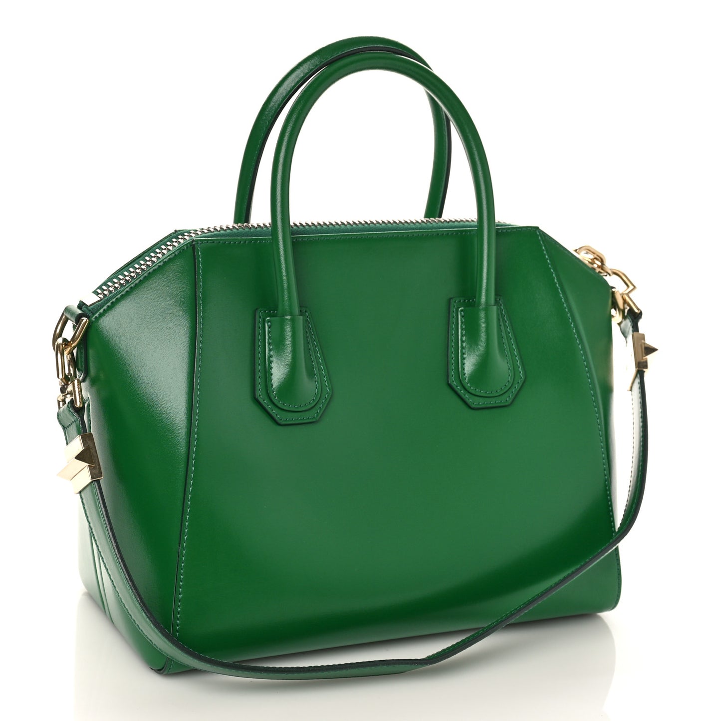 Shiny Lord Calfskin Small Antigona Emerald