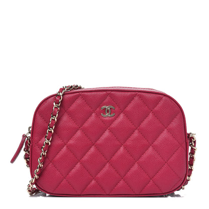 Chanel Caviar Quilted Camera Case Dark Pink 1 of 5